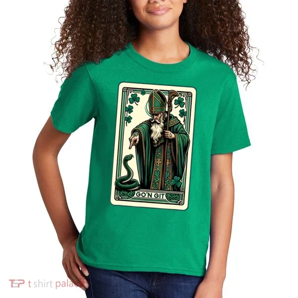 Tarot Card Funny St Patricks Day Gon Git St Patrick Kids T-Shirt