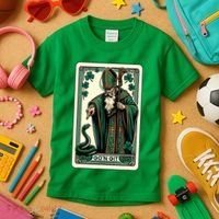 Tarot Card Funny St Patricks Day Gon Git St Patrick Kids T-Shirt thumb 3