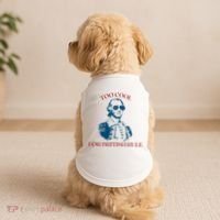 Too Cool For British Rule Funny Patrotic Doggie Tank thumb 2