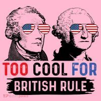 Too Cool For British Rule Hamilton Washington July 4th Coaster thumb 2
