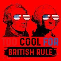 Too Cool For British Rule Hamilton Washington July 4th Santa Hat thumb 1