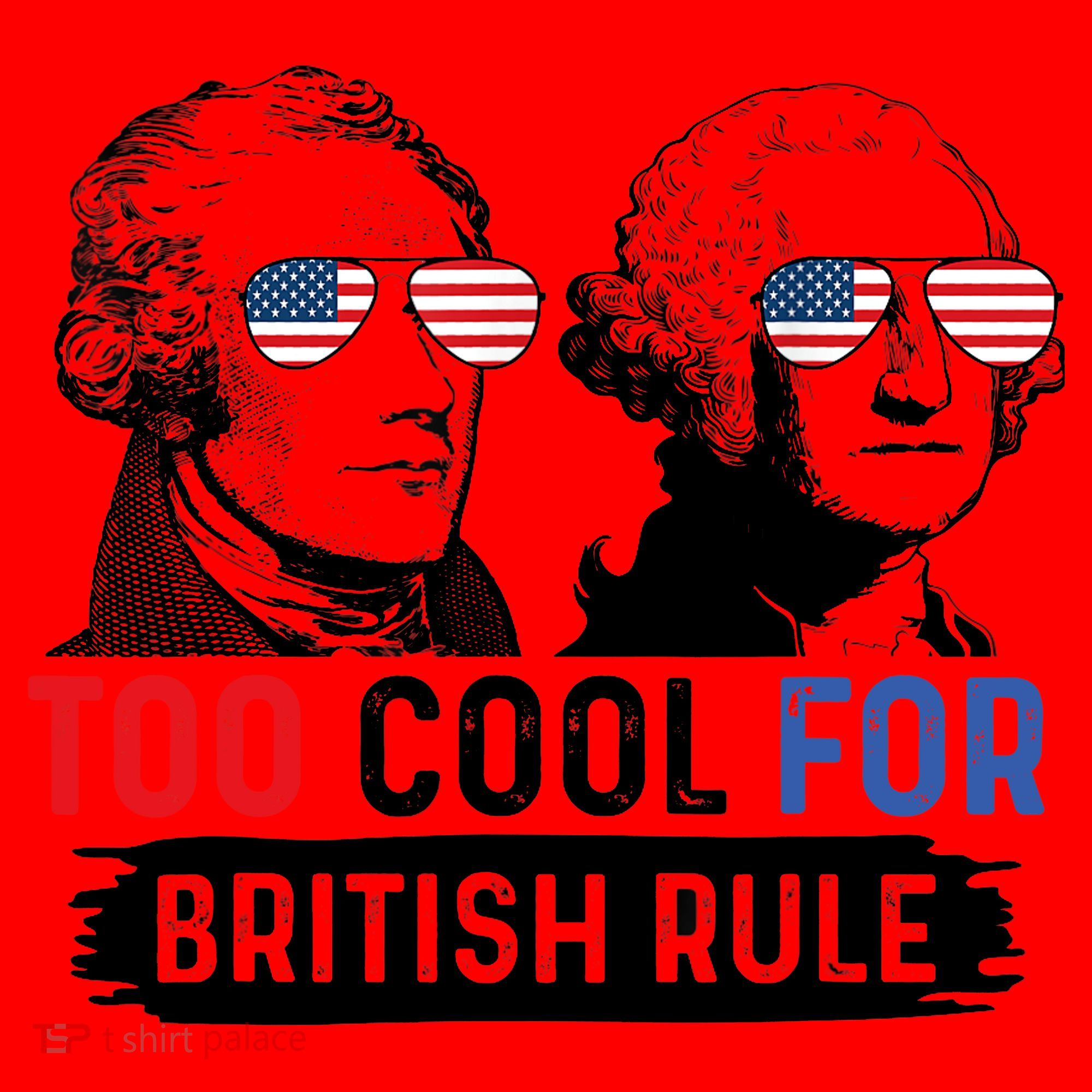 Too Cool For British Rule Hamilton Washington July 4th Santa Hat