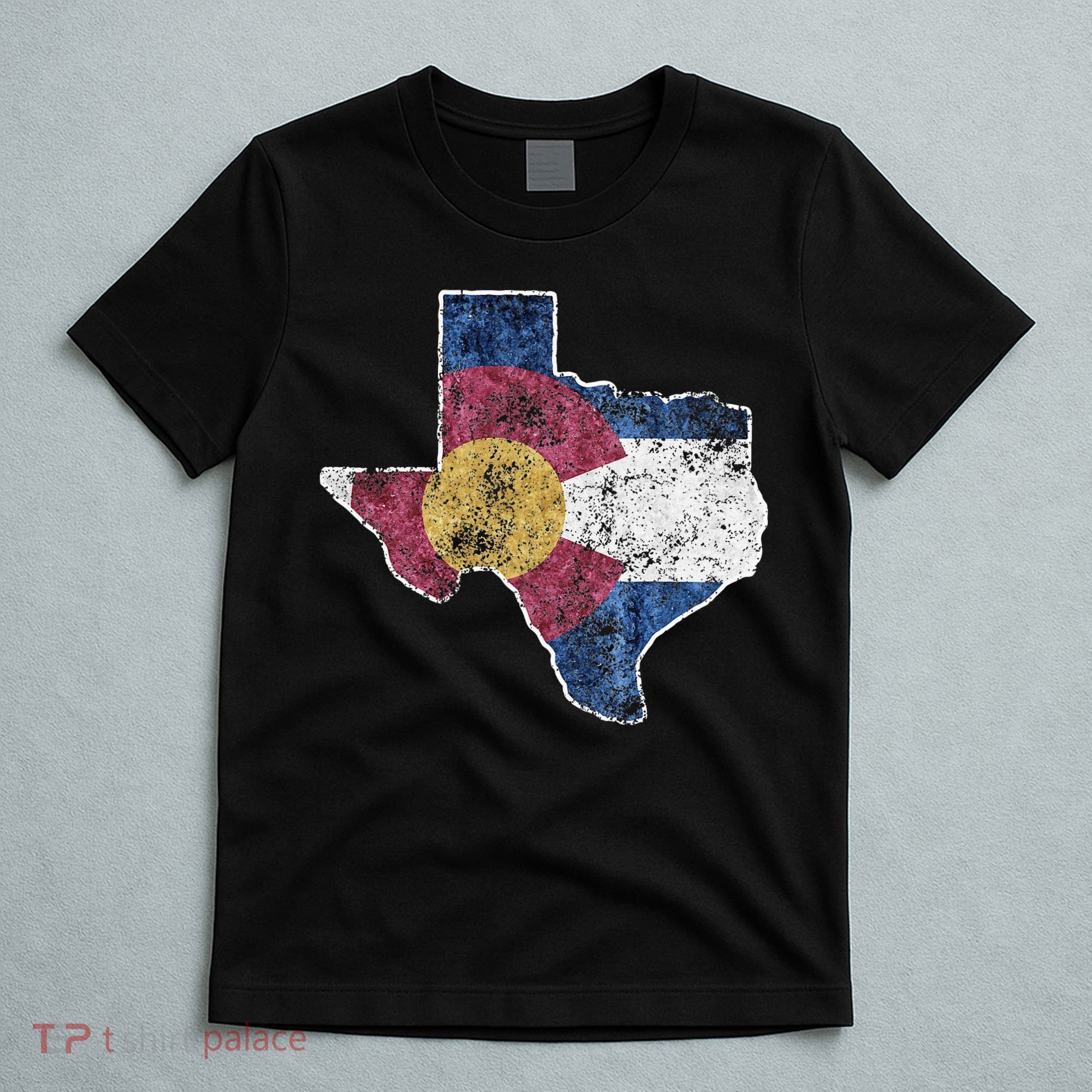Texas Colorado Flag Family USA Home State T-Shirt