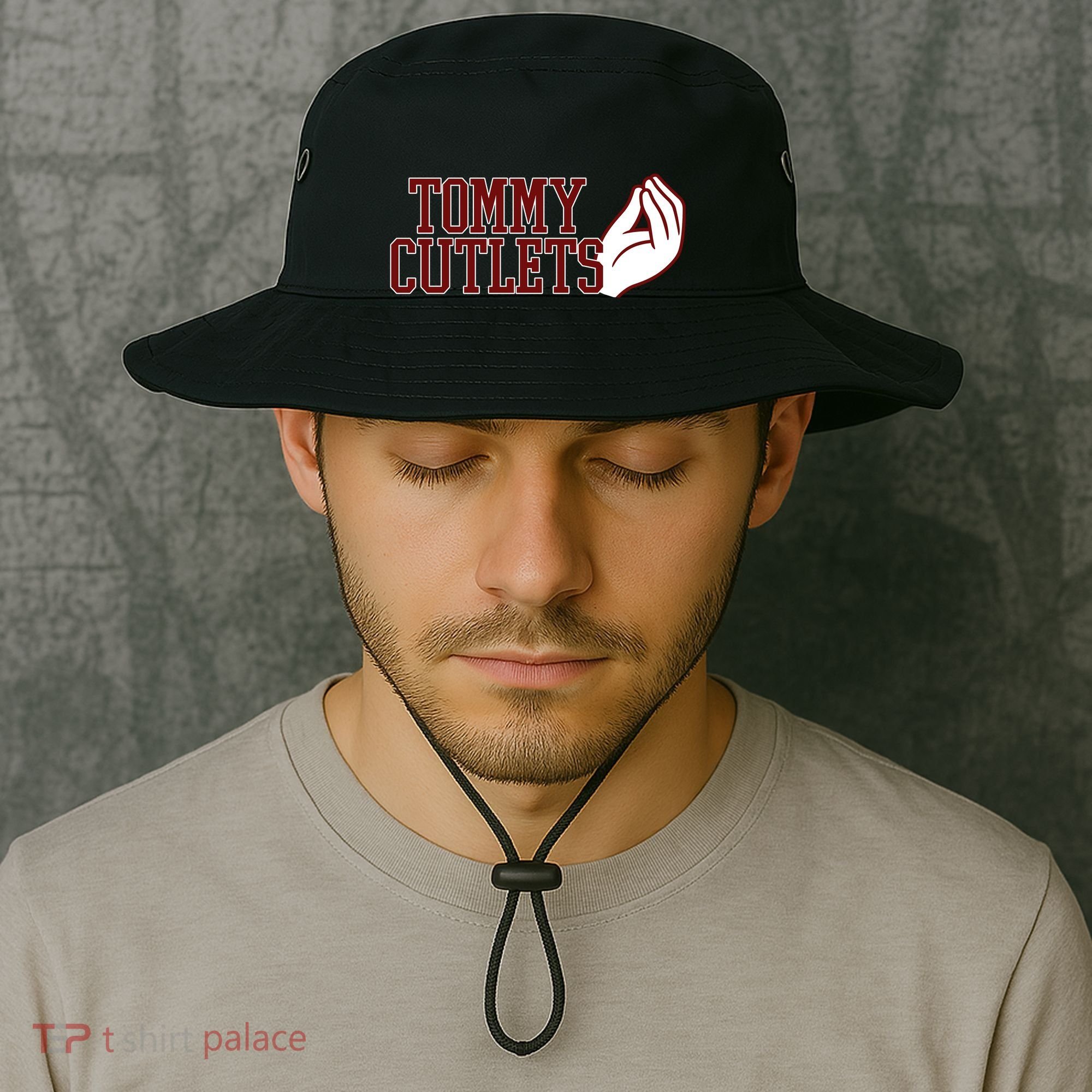 Tommy Cutlets Football Quarterback Italian Hand Bucket Hat