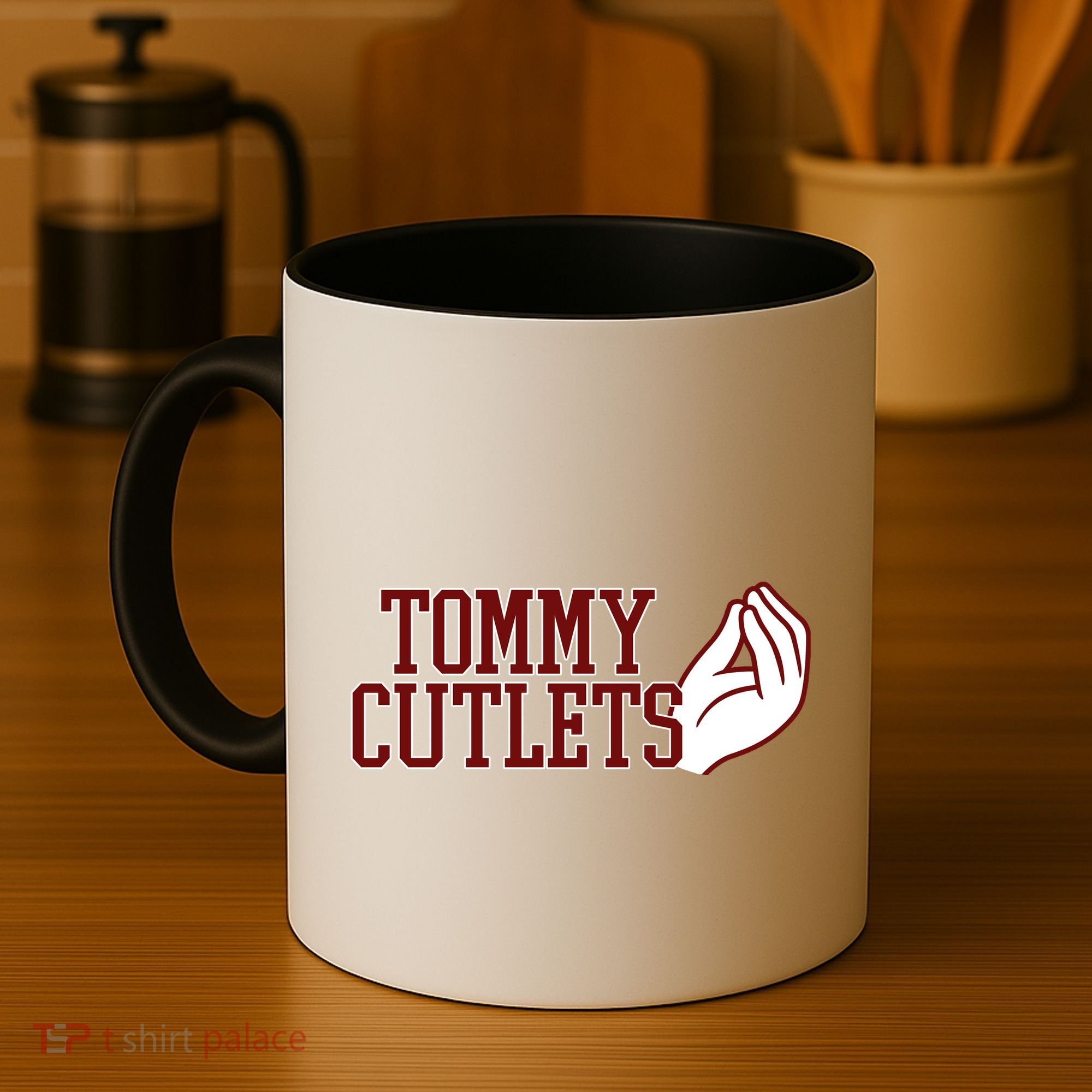 Tommy Cutlets Football Quarterback Italian Hand Coffee Mug