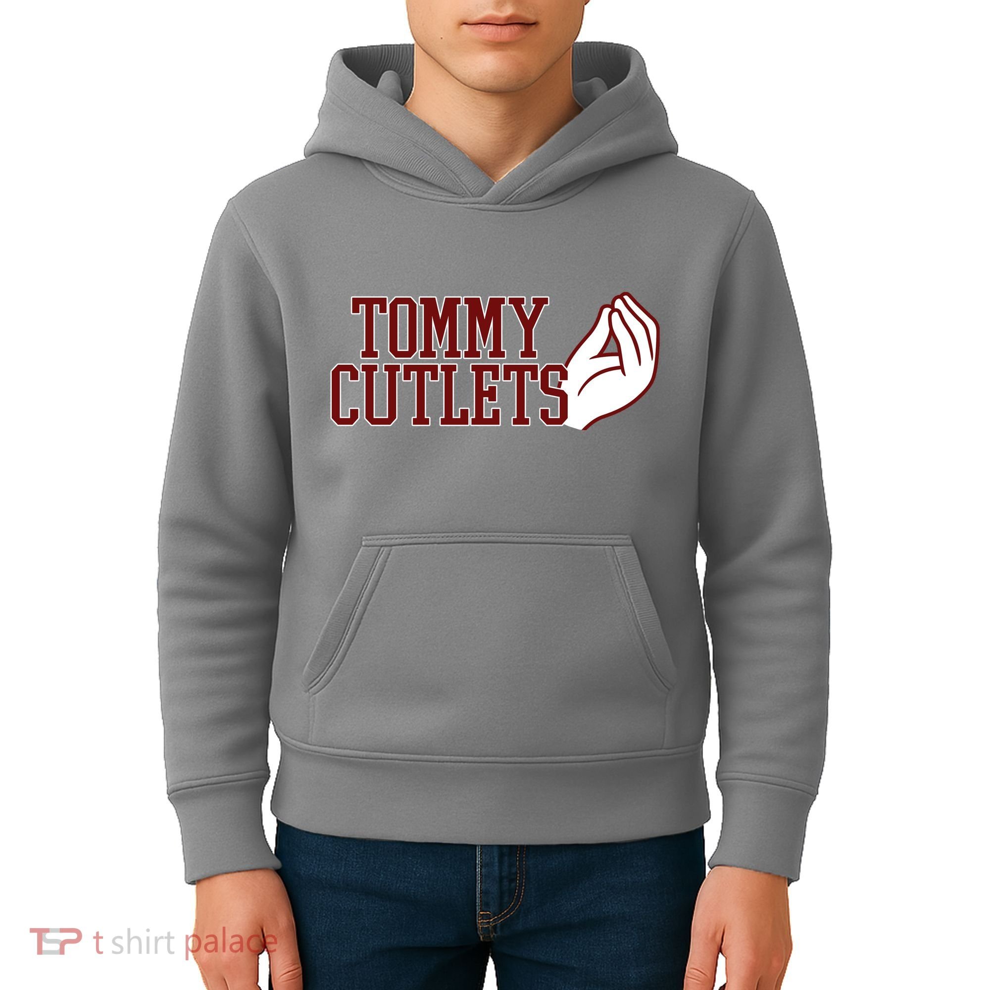 Tommy Cutlets Football Quarterback Italian Hand Kids Hoodie
