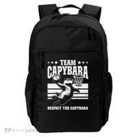 Team Capybara Funny Retro Rodent Capybara Playing Backpack thumb 0