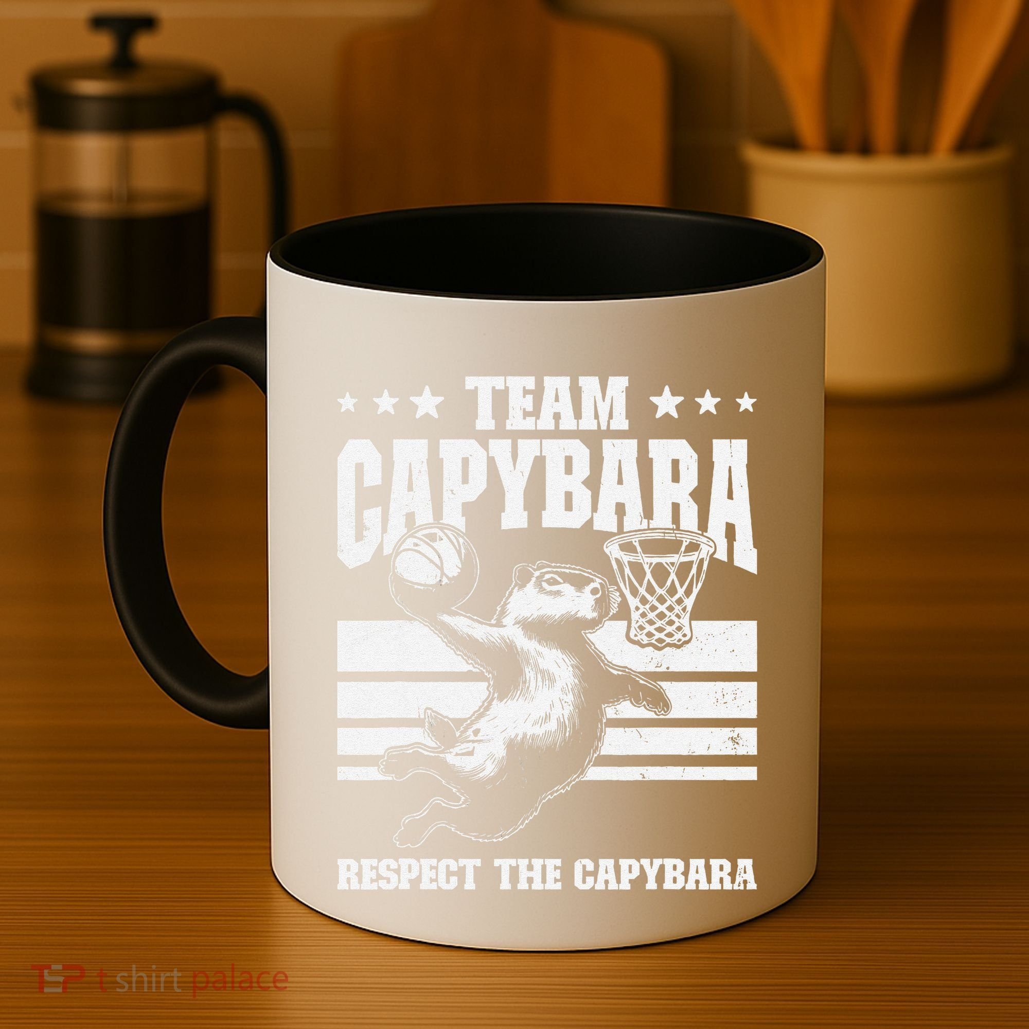 Team Capybara Funny Retro Rodent Capybara Playing Coffee Mug