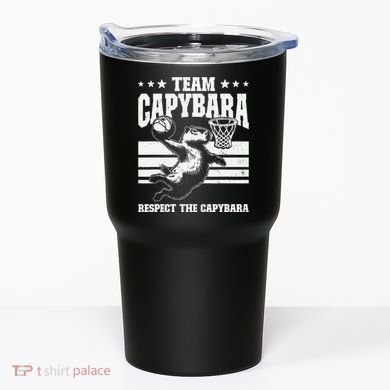 Team Capybara Funny Retro Rodent Capybara Playing Tumbler