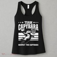 Team Capybara Funny Retro Rodent Capybara Playing Women's Tank Top thumb 3