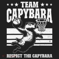 Team Capybara Funny Retro Rodent Capybara Playing Hat thumb 2