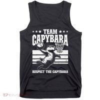 Team Capybara Funny Retro Rodent Capybara Playing Tank Top thumb 0