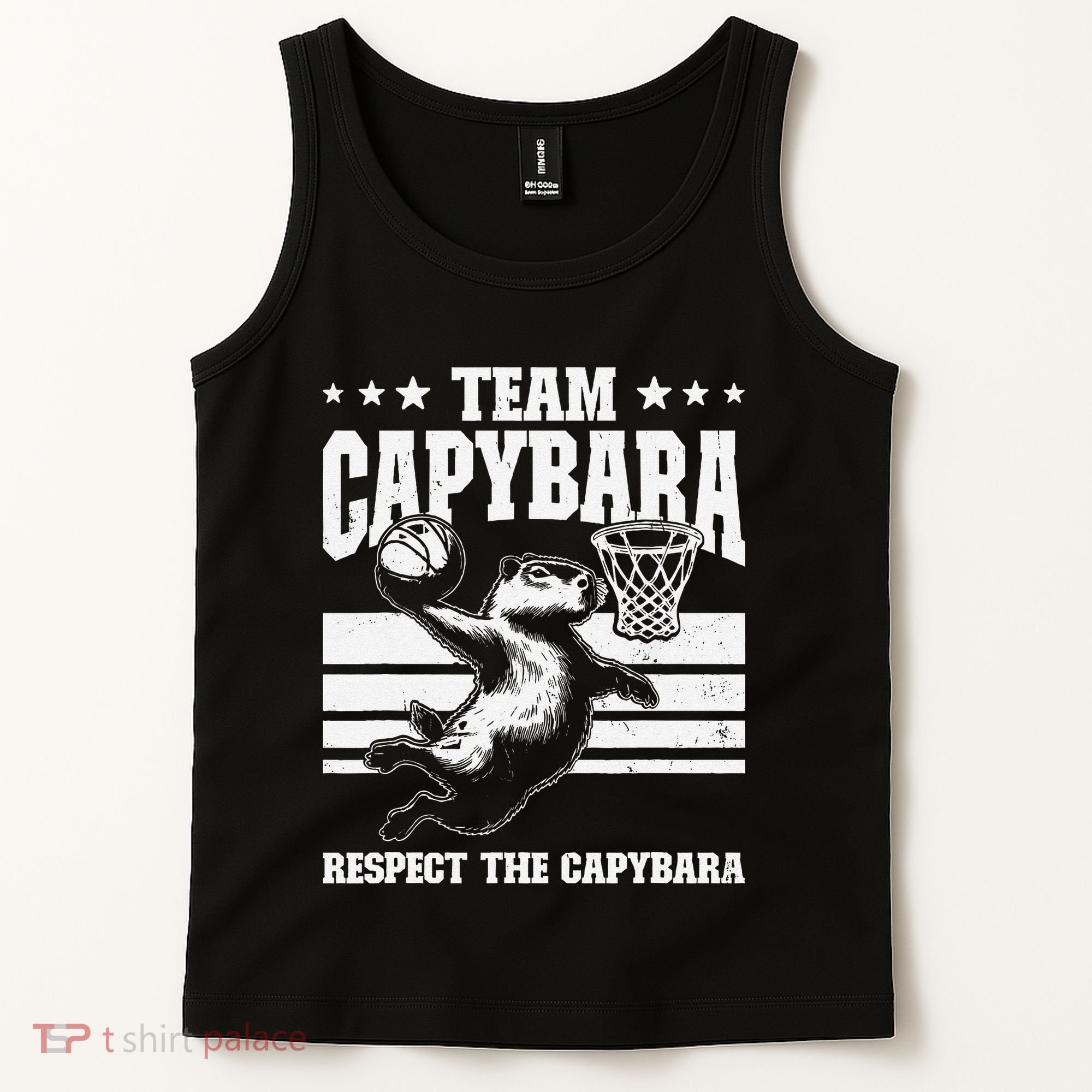 Team Capybara Funny Retro Rodent Capybara Playing Tank Top