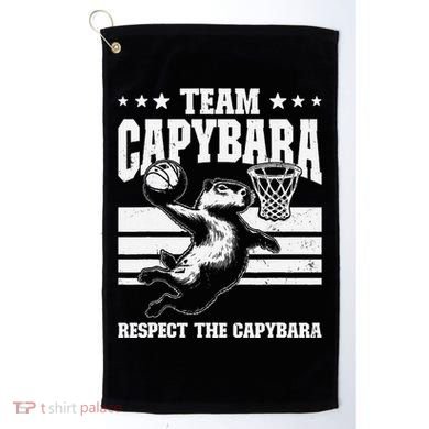 Team Capybara Funny Retro Rodent Capybara Playing Golf Towel