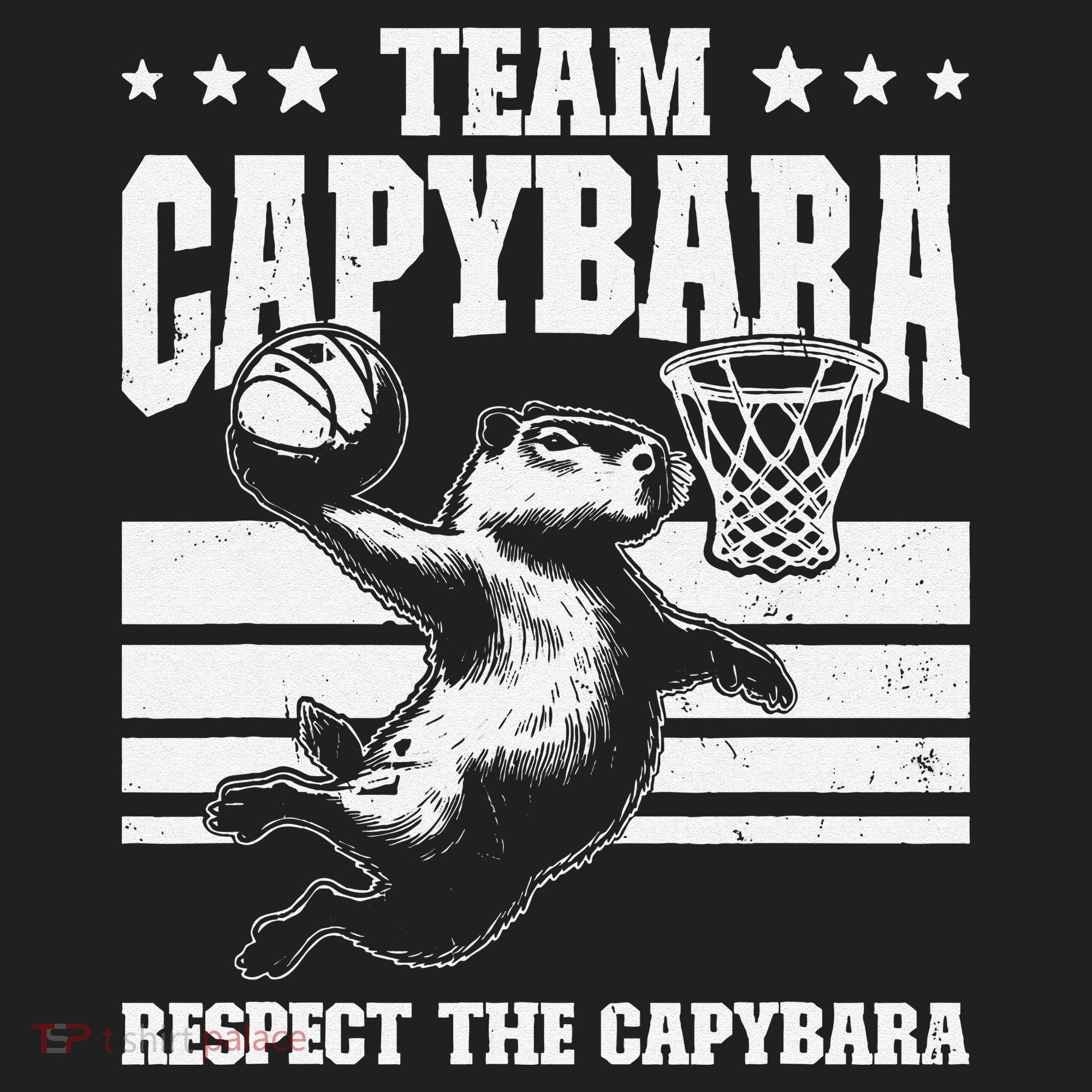 Team Capybara Funny Retro Rodent Capybara Playing Golf Towel