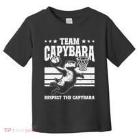 Team Capybara Funny Retro Rodent Capybara Playing Toddler T-Shirt thumb 0