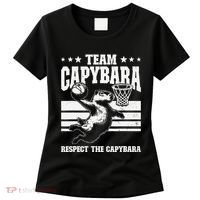 Team Capybara Funny Retro Rodent Capybara Playing Women's T-Shirt thumb 0