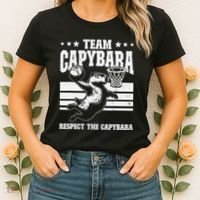 Team Capybara Funny Retro Rodent Capybara Playing Women's T-Shirt thumb 2