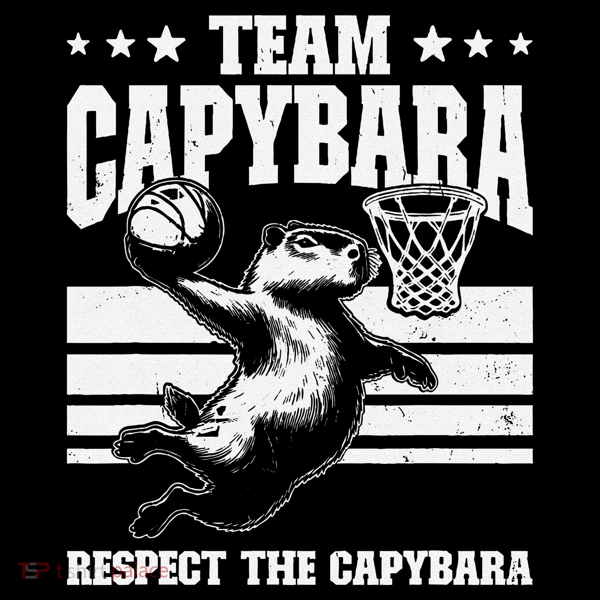 Team Capybara Funny Retro Rodent Capybara Playing Women's T-Shirt