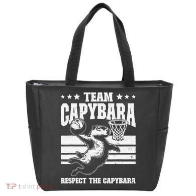 Team Capybara Funny Retro Rodent Capybara Playing Tote Bag