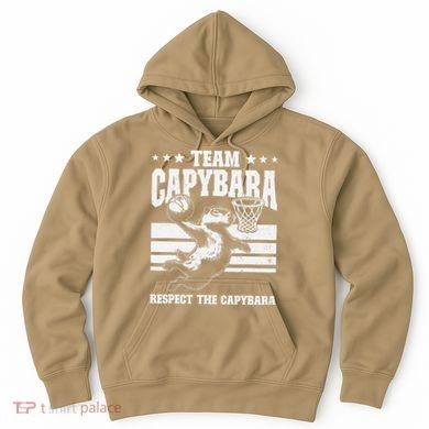 Team Capybara Funny Retro Rodent Capybara Playing Hoodie