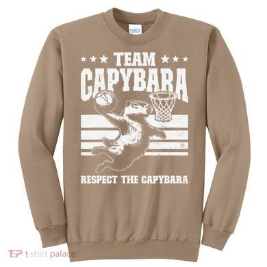Team Capybara Funny Retro Rodent Capybara Playing Sweatshirt