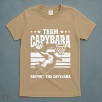 Team Capybara Funny Retro Rodent Capybara Playing T-Shirt thumb 5