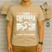 Team Capybara Funny Retro Rodent Capybara Playing T-Shirt thumb 6