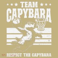 Team Capybara Funny Retro Rodent Capybara Playing Button thumb 1