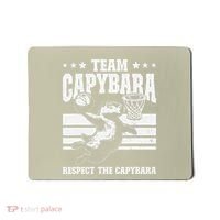 Team Capybara Funny Retro Rodent Capybara Playing Mousepad thumb 0