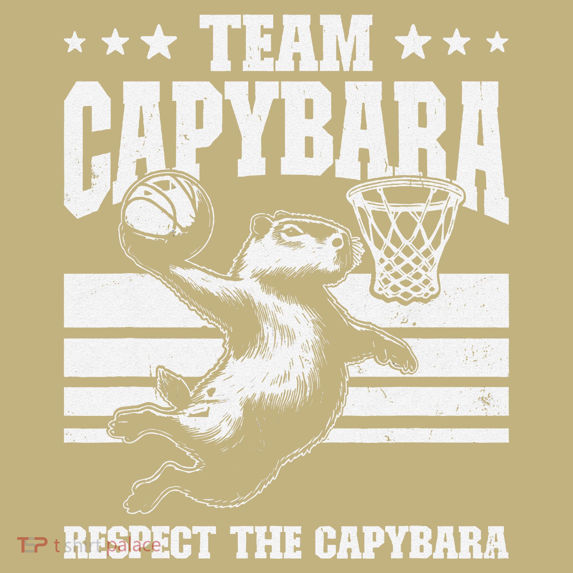 Team Capybara Funny Retro Rodent Capybara Playing Mousepad
