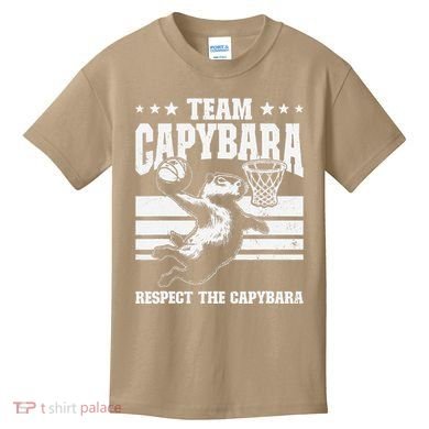 Team Capybara Funny Retro Rodent Capybara Playing Kids T-Shirt