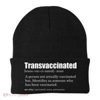 Transvaccinated Classic Funny Definition Meaning Beanie thumb 0