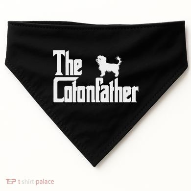 The Cotonfather Funny Coton De Tulear Dog Dad USA-Made Doggie Bandana