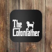 The Cotonfather Funny Coton De Tulear Dog Dad Coaster thumb 0