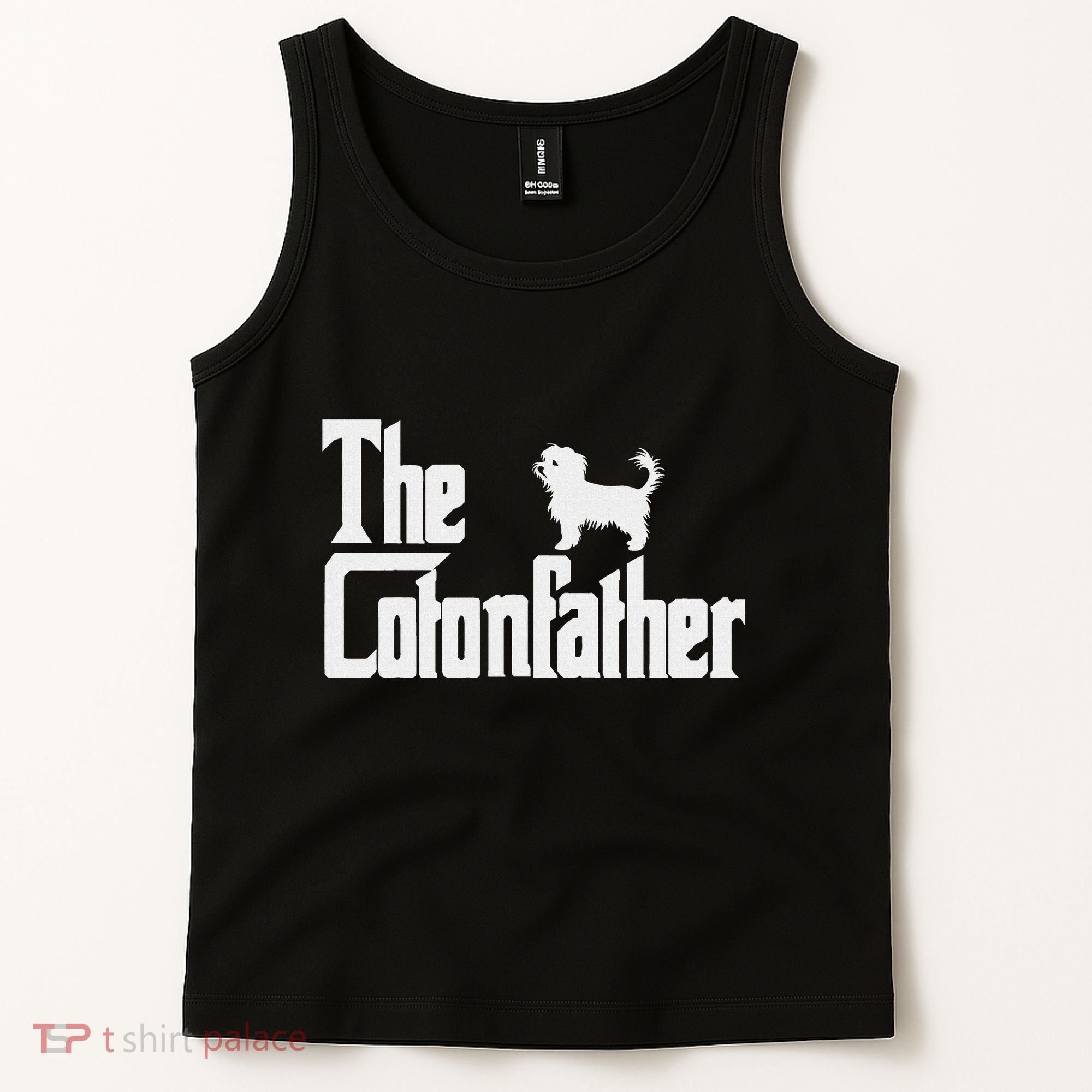 The Cotonfather Funny Coton De Tulear Dog Dad Tank Top