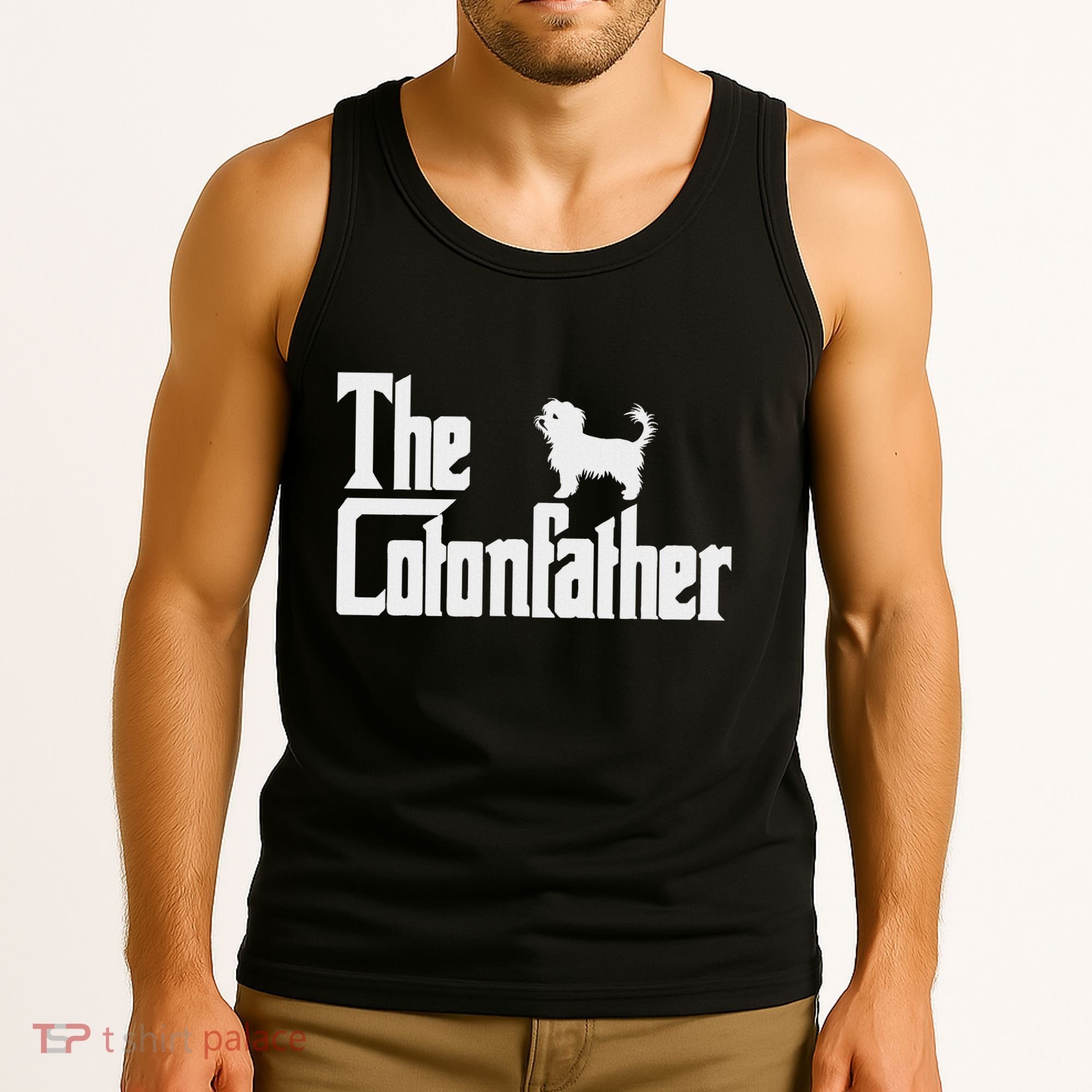 The Cotonfather Funny Coton De Tulear Dog Dad Tank Top