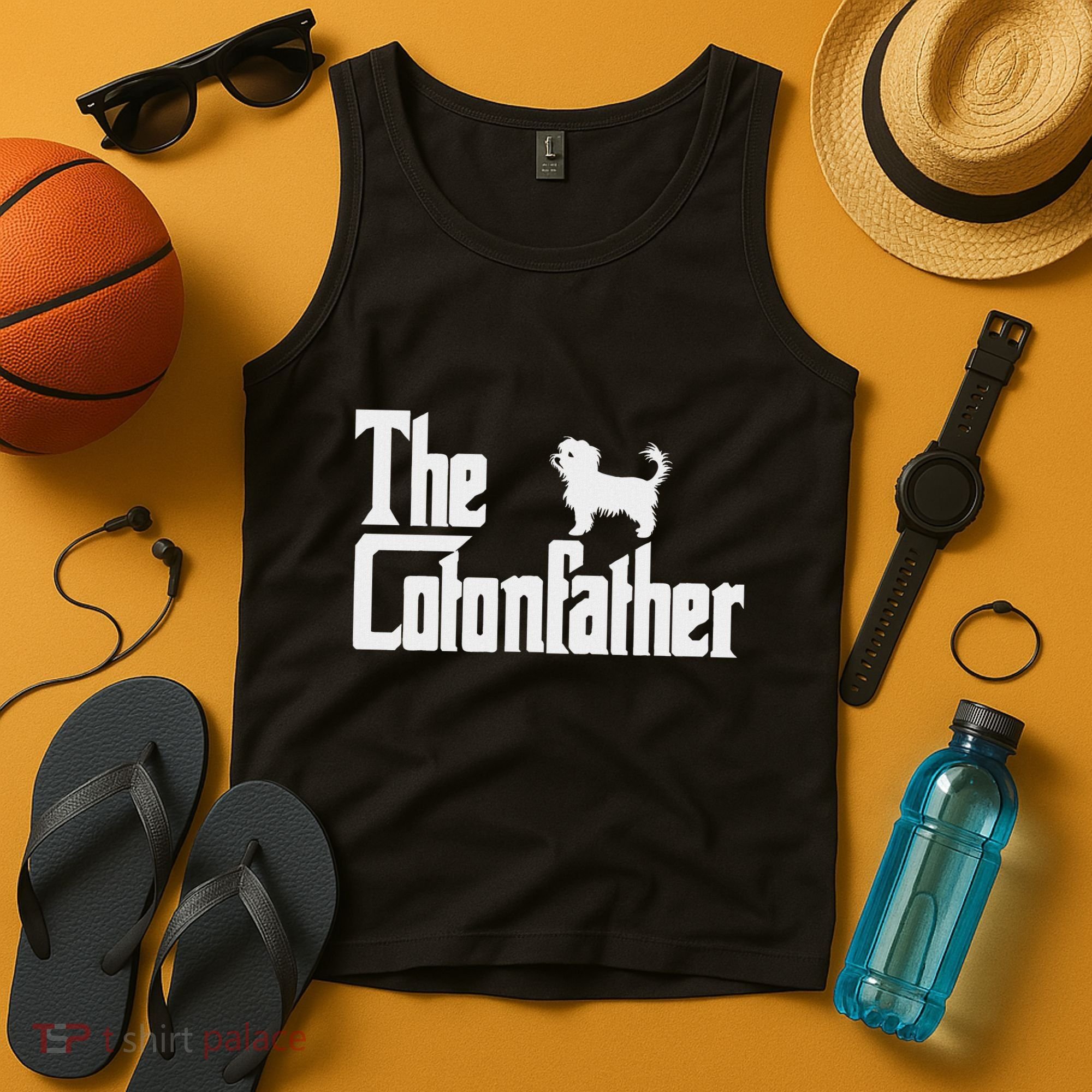 The Cotonfather Funny Coton De Tulear Dog Dad Tank Top