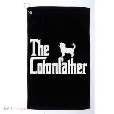 The Cotonfather Funny Coton De Tulear Dog Dad Golf Towel