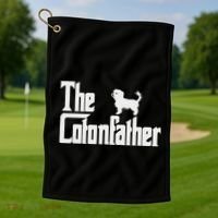 The Cotonfather Funny Coton De Tulear Dog Dad Golf Towel thumb 1