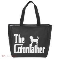 The Cotonfather Funny Coton De Tulear Dog Dad Tote Bag thumb 0