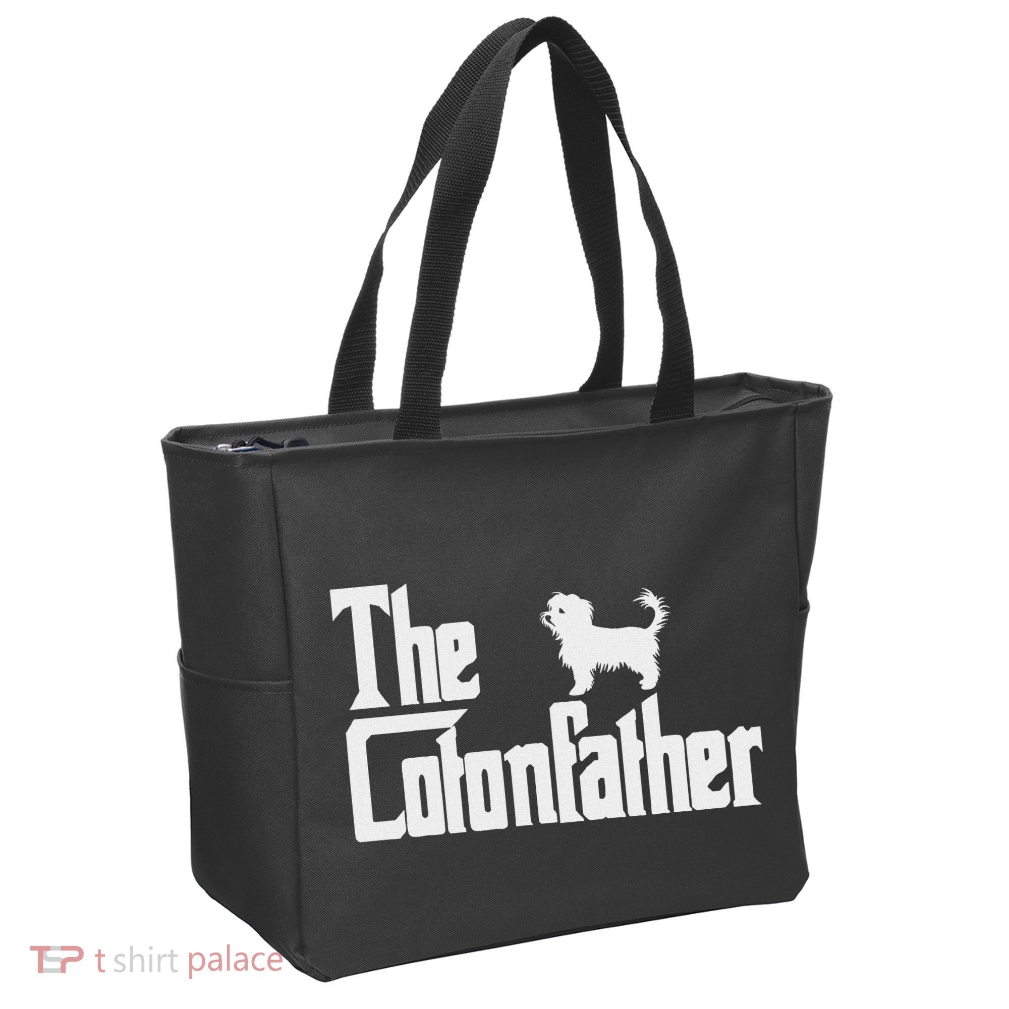 The Cotonfather Funny Coton De Tulear Dog Dad Tote Bag