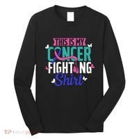 Thyroid Cancer Fighting Thyroid Ribbon Awareness Fighter Long Sleeve Shirt thumb 0