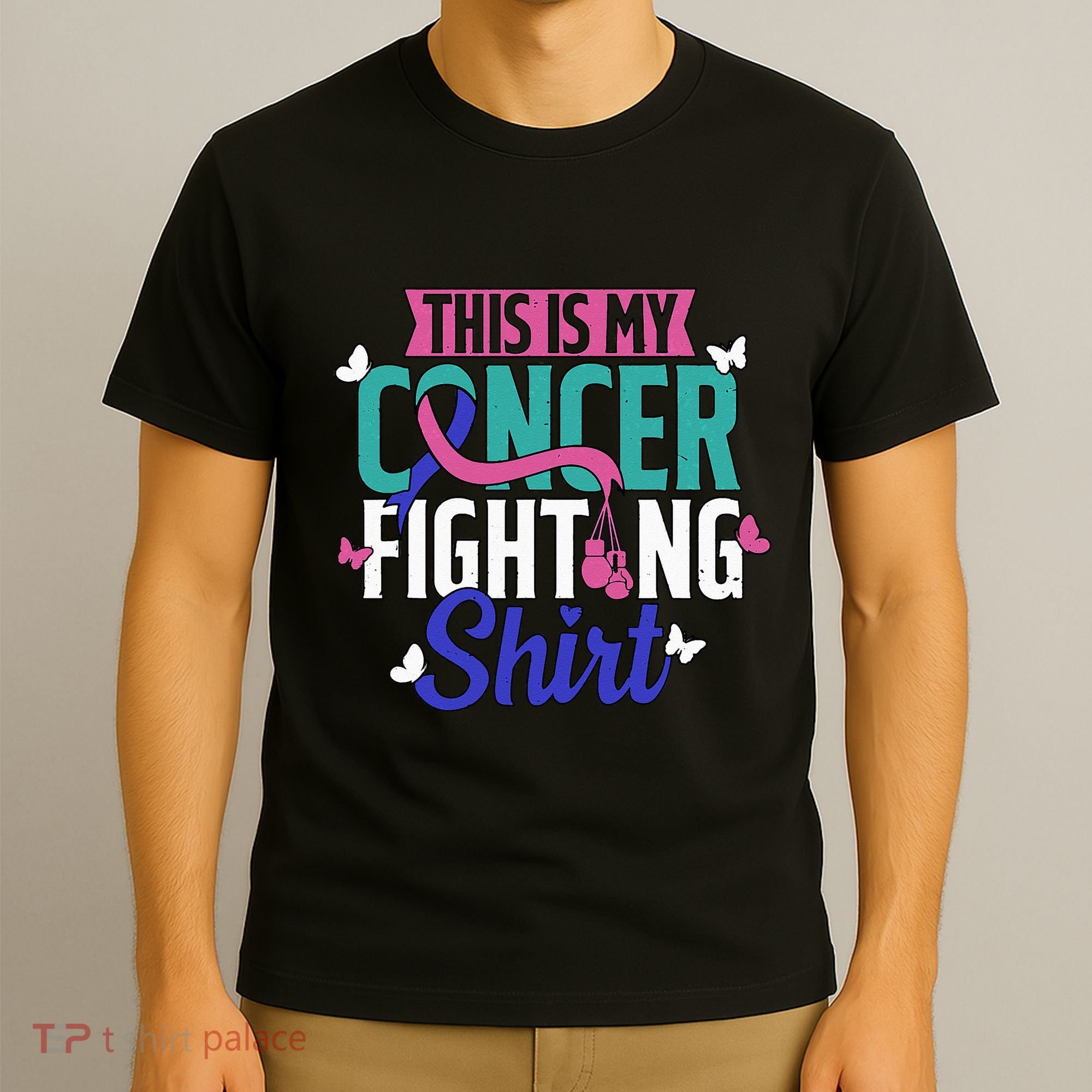 Thyroid Cancer Fighting Thyroid Ribbon Awareness Fighter T-Shirt