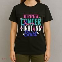 Thyroid Cancer Fighting Thyroid Ribbon Awareness Fighter T-Shirt thumb 4