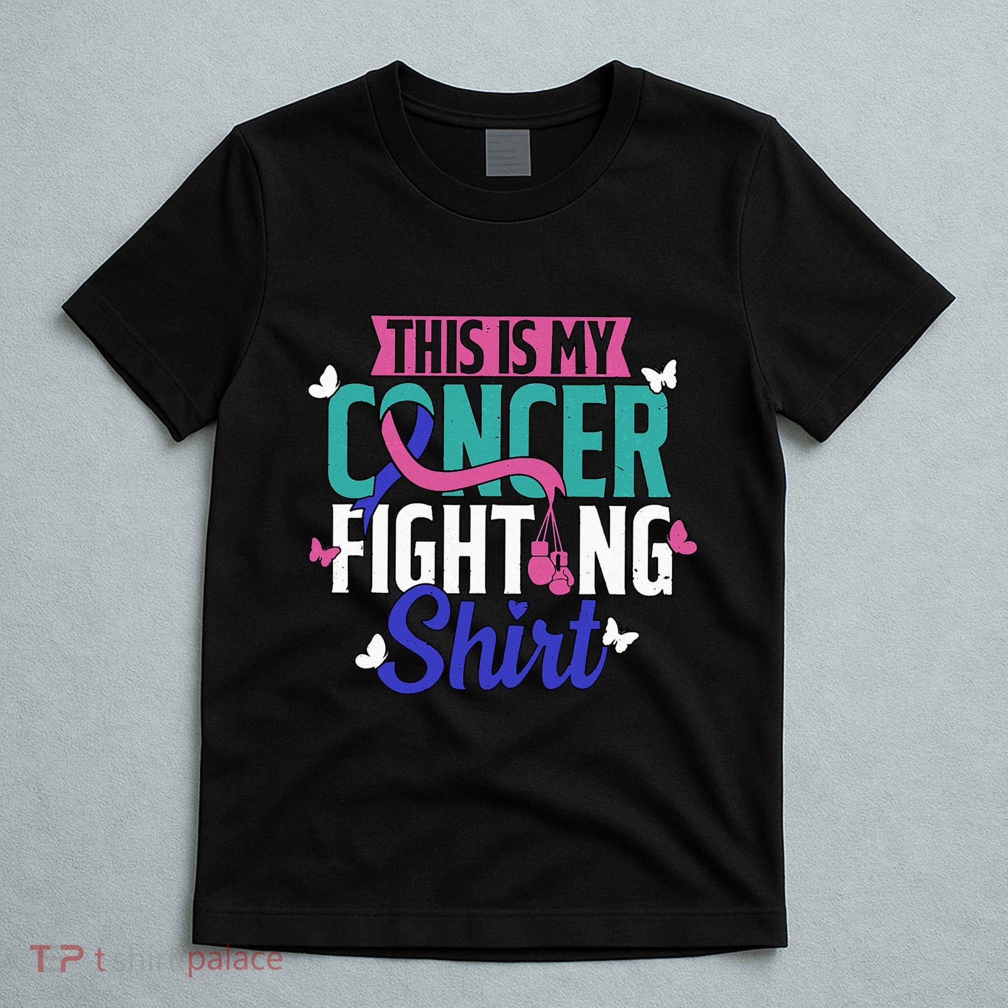 Thyroid Cancer Fighting Thyroid Ribbon Awareness Fighter T-Shirt