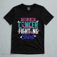 Thyroid Cancer Fighting Thyroid Ribbon Awareness Fighter T-Shirt thumb 5