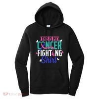 Thyroid Cancer Fighting Thyroid Ribbon Awareness Fighter Women's Hoodie thumb 0