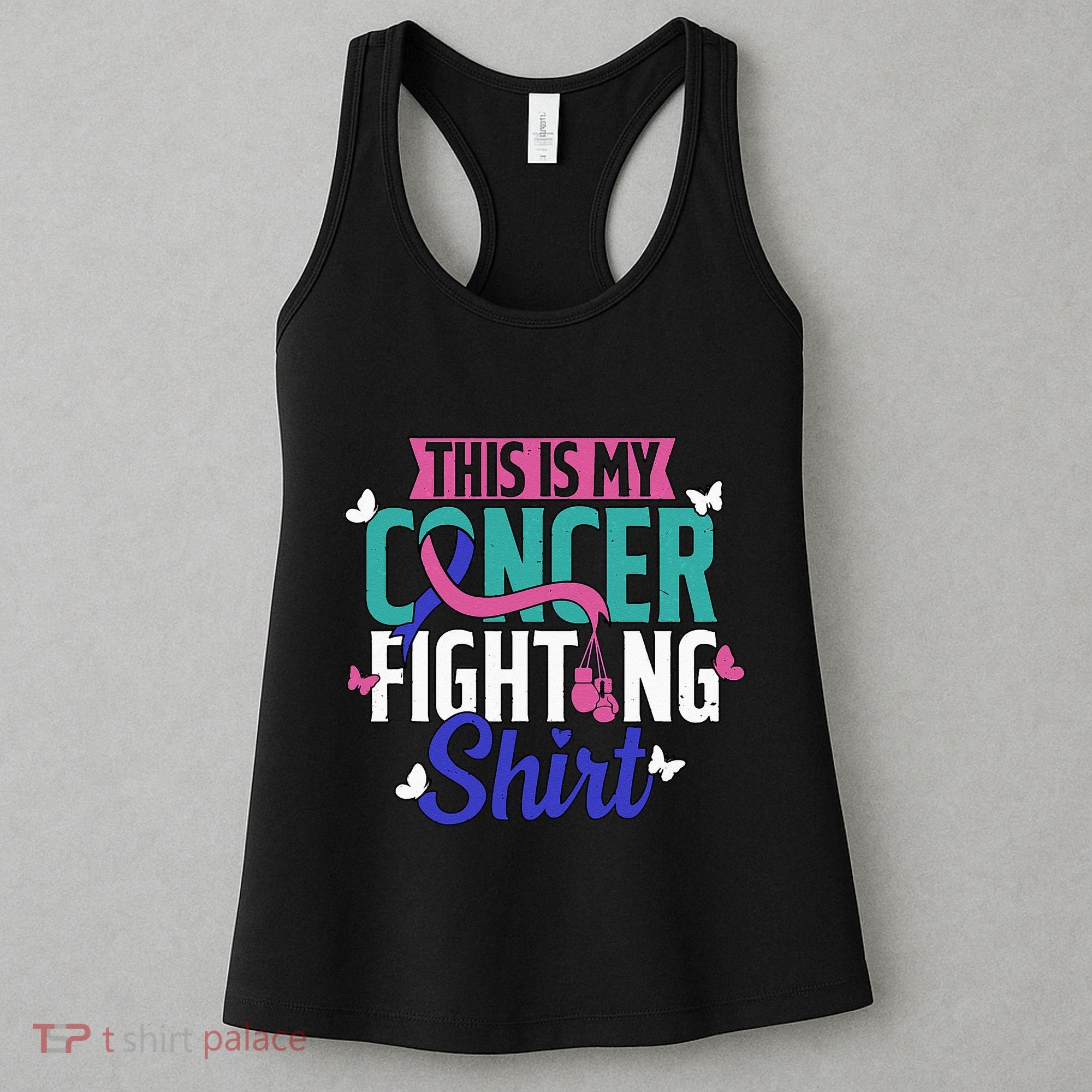 Thyroid Cancer Fighting Thyroid Ribbon Awareness Fighter Women's Tank Top