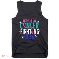 Thyroid Cancer Fighting Thyroid Ribbon Awareness Fighter Tank Top thumb 0